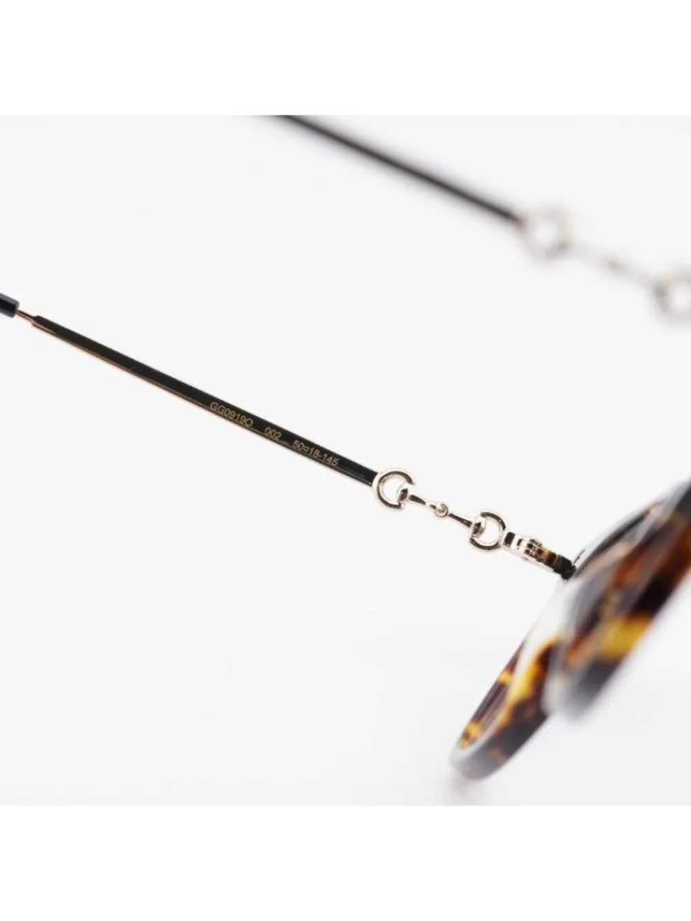 Gucci GG0919O 002 Eyeglasses Havana/Gold 50mm Square Frame
